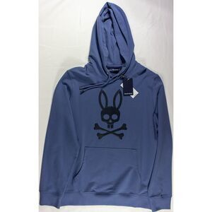 NWT Psycho Bunny Payson French Terry Hoodie Vintage Indigo Blue Size M
